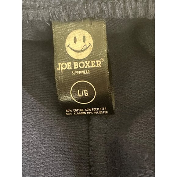 Joe Boxer Men's Size Large Navy Blue French Terry Pajama Pants Smiley Face - Picture 6 of 10